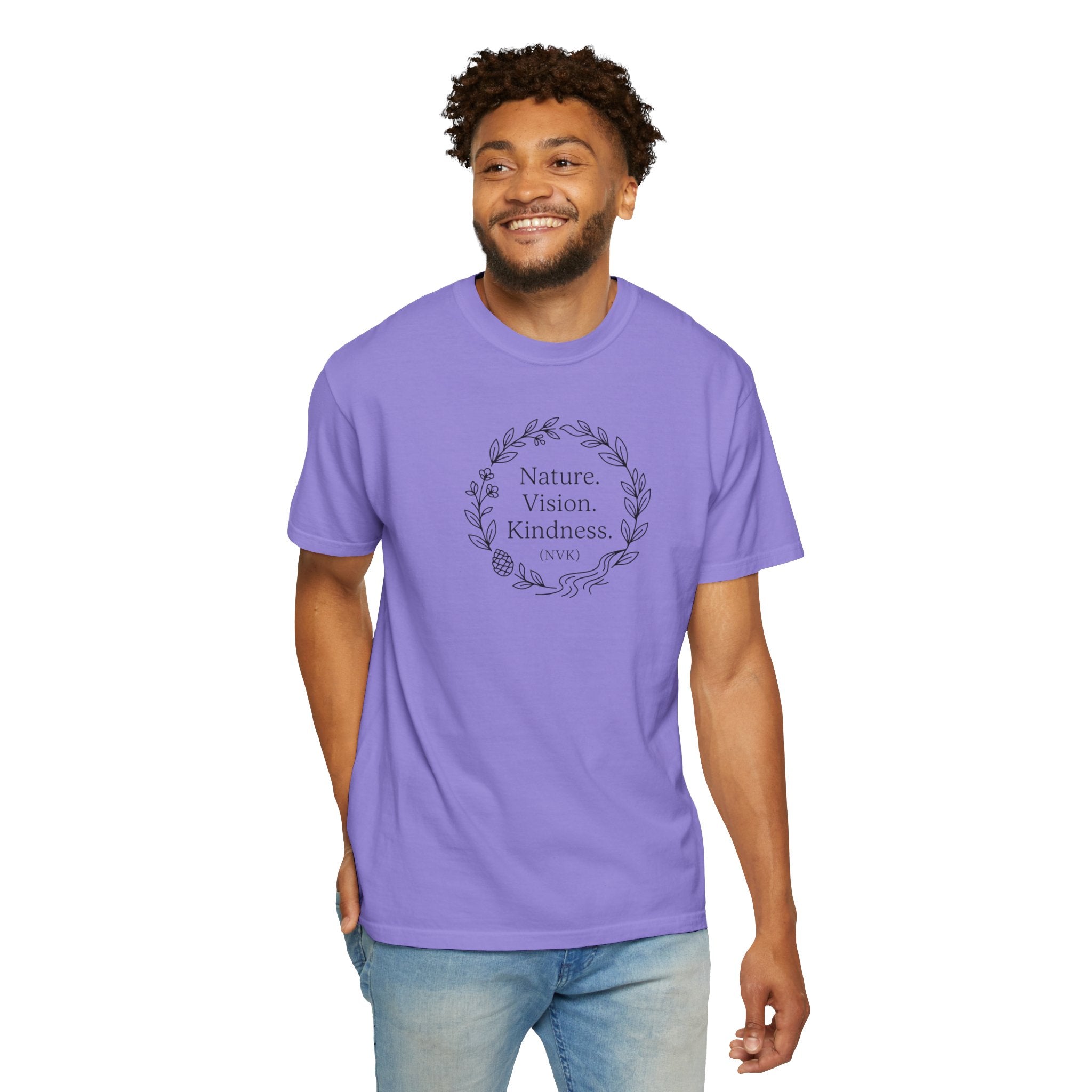 NVK NATURE VISION KINDNESS TEE™ — Floral Wreath Graphic