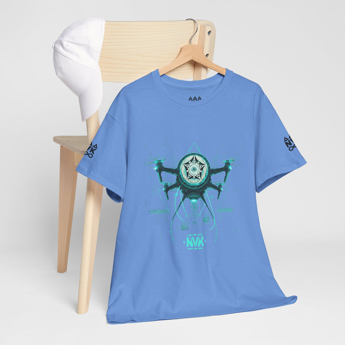 NVK ALIEN DRONE EMBLEM TEE™ — Futuristic Tech Graphic
