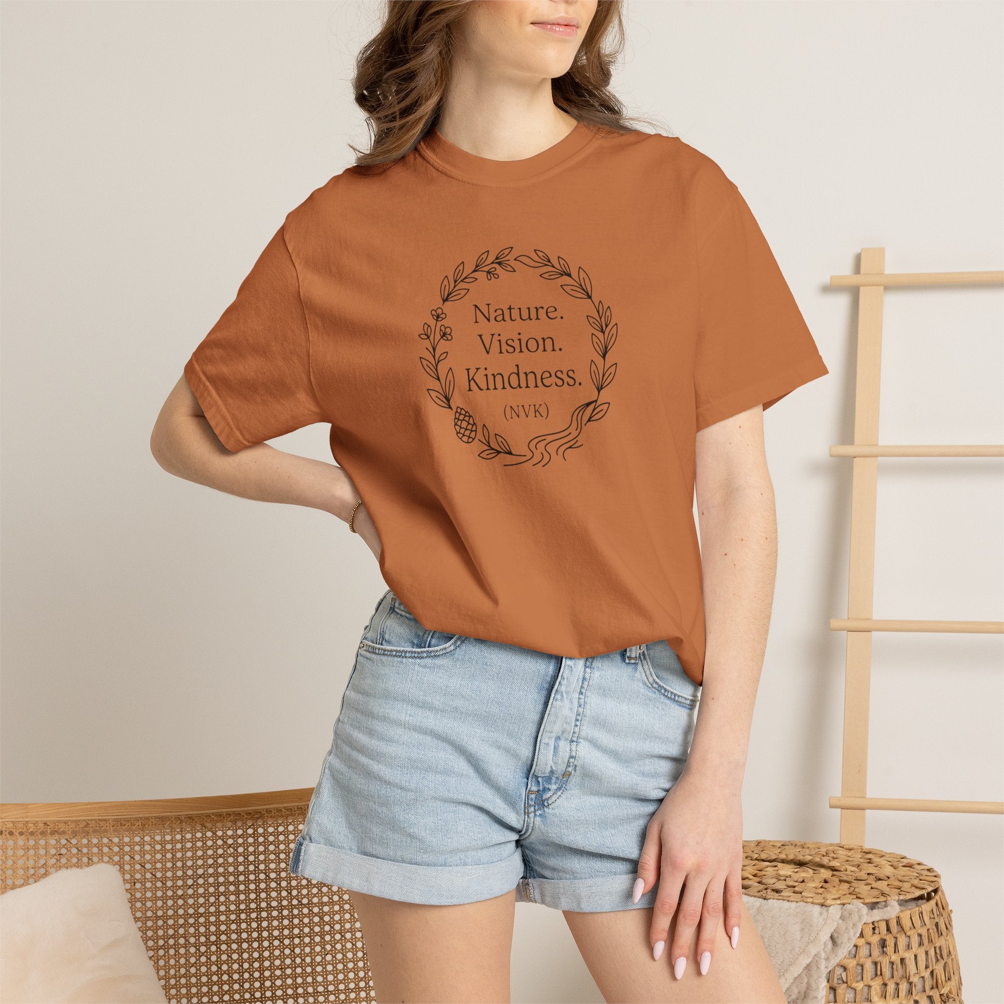 NVK NATURE VISION KINDNESS TEE™ — Floral Wreath Graphic
