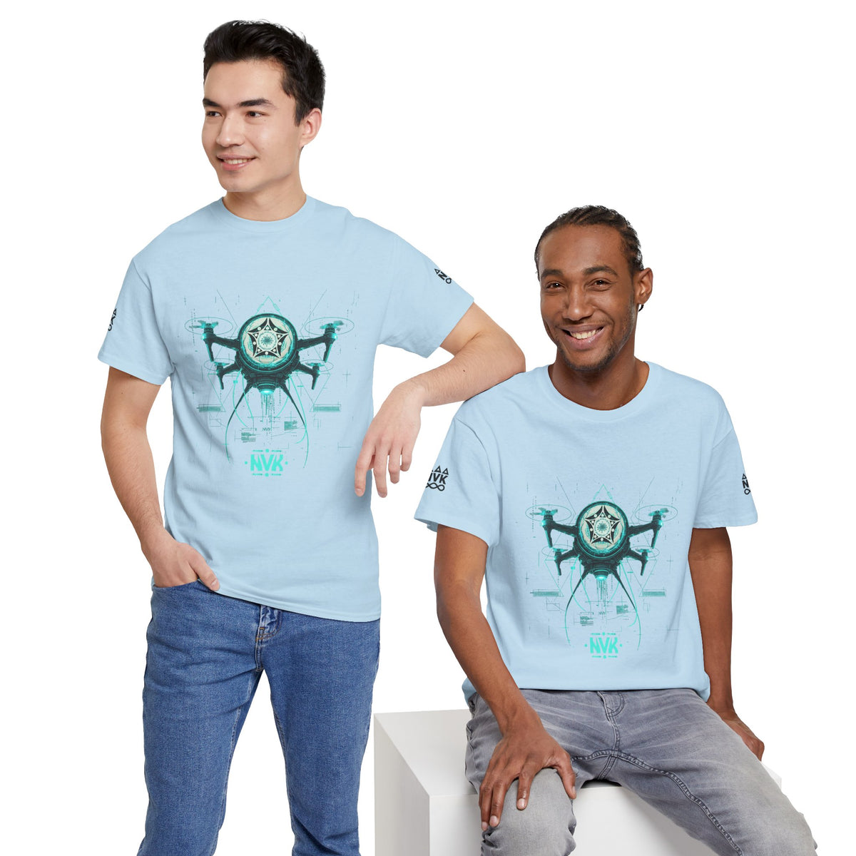 NVK ALIEN DRONE EMBLEM TEE™ — Futuristic Tech Graphic