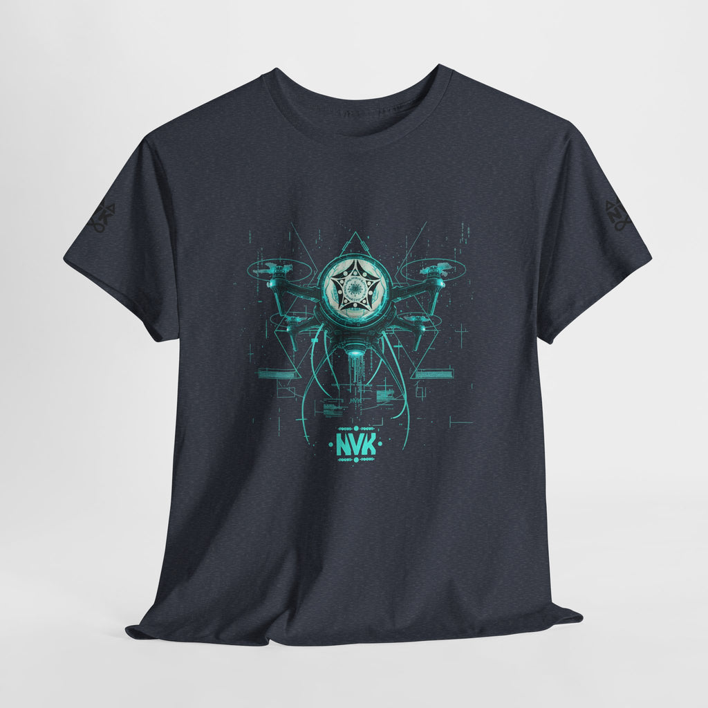 NVK ALIEN DRONE EMBLEM TEE™ — Futuristic Tech Graphic