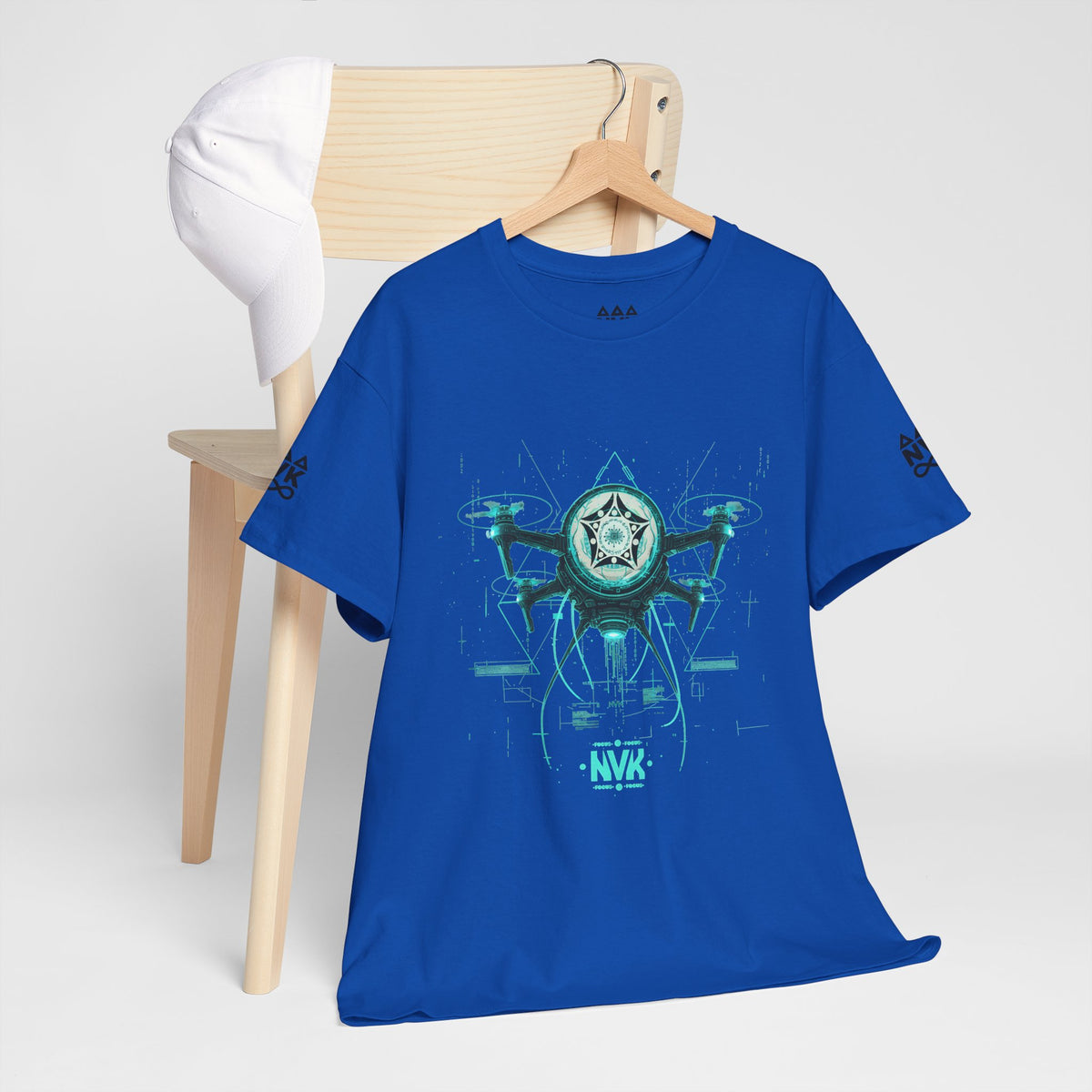 NVK ALIEN DRONE EMBLEM TEE™ — Futuristic Tech Graphic