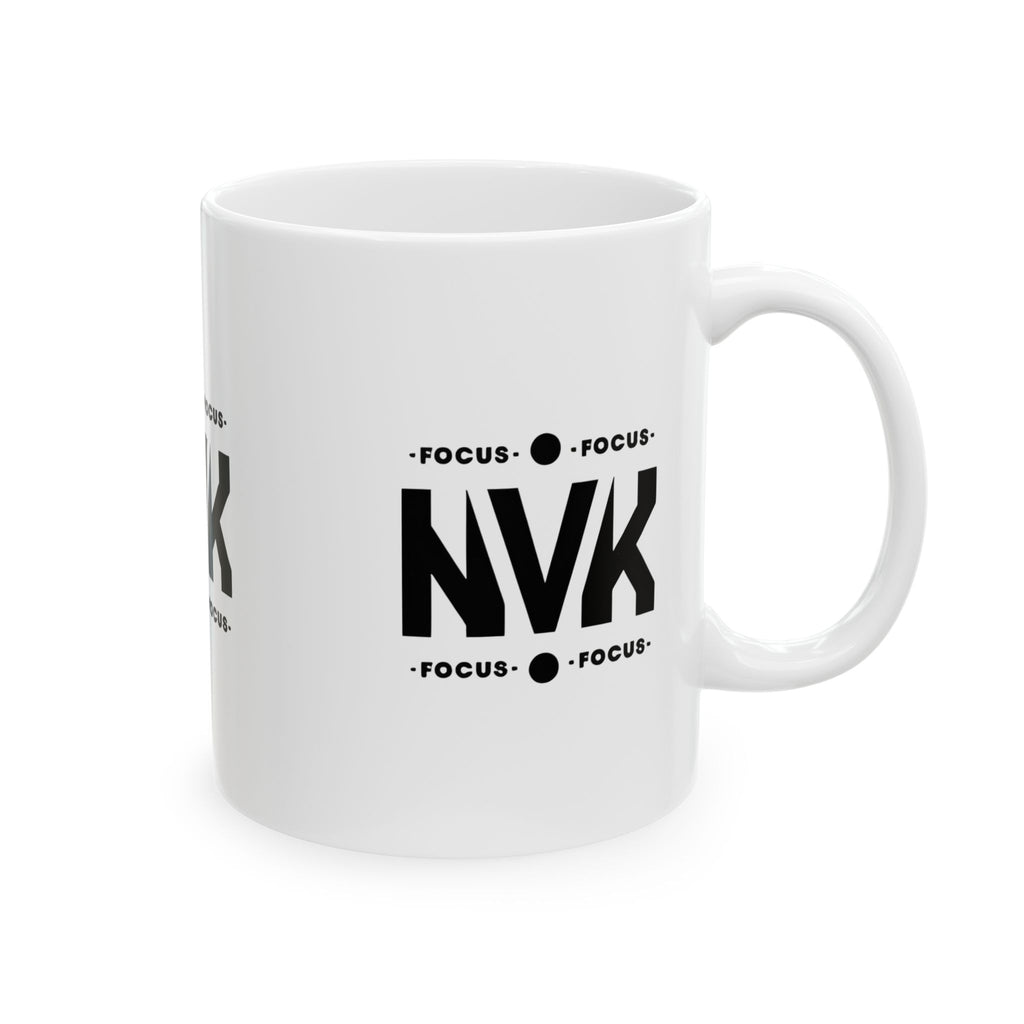 NVK Focus Ceramic Mug — Motivational Coffee Cup (11oz, 15oz)