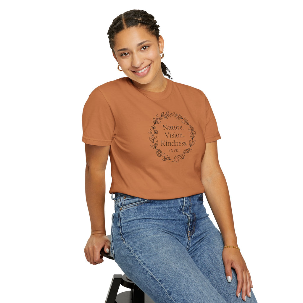 NVK NATURE VISION KINDNESS TEE™ — Floral Wreath Graphic