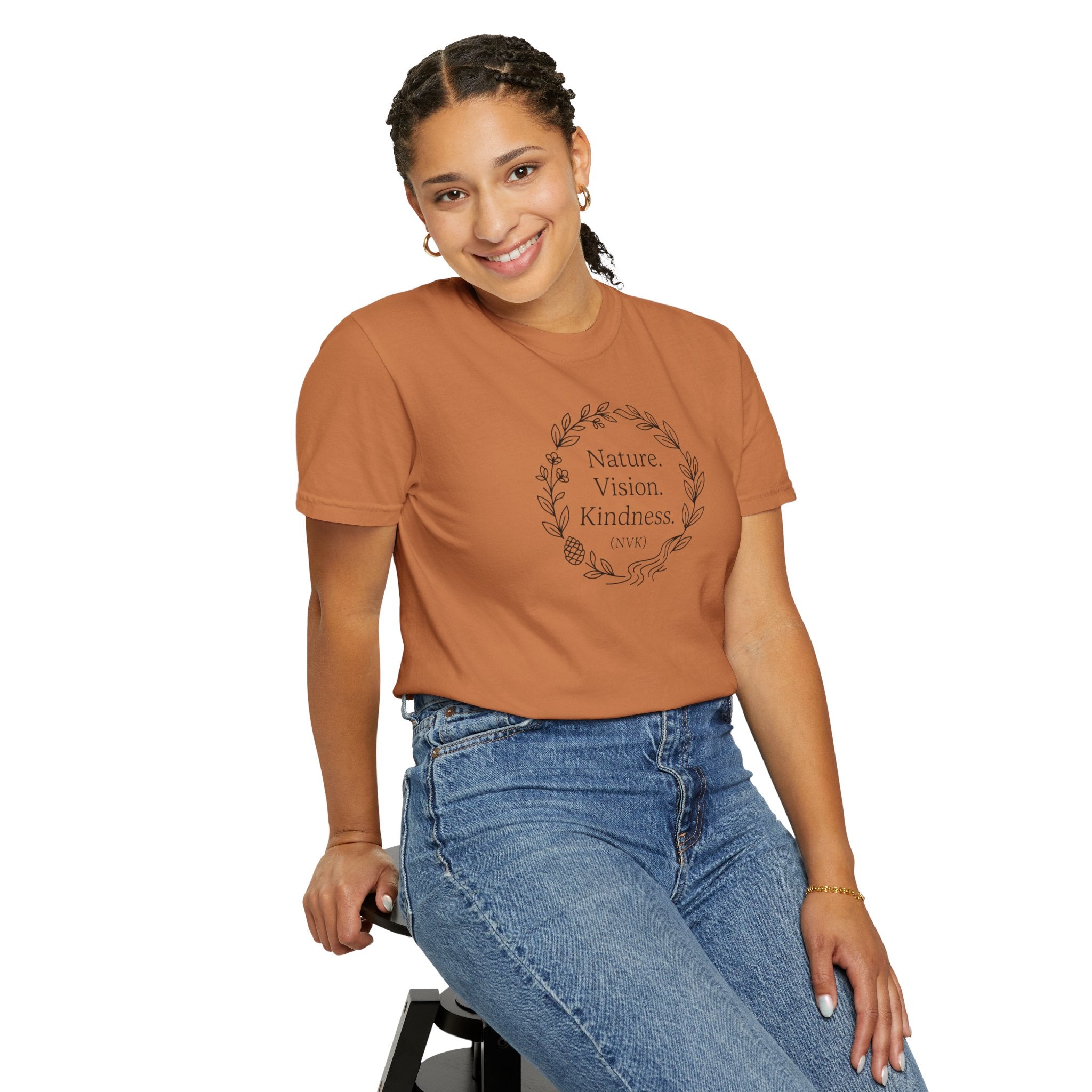 NVK NATURE VISION KINDNESS TEE™ — Floral Wreath Graphic