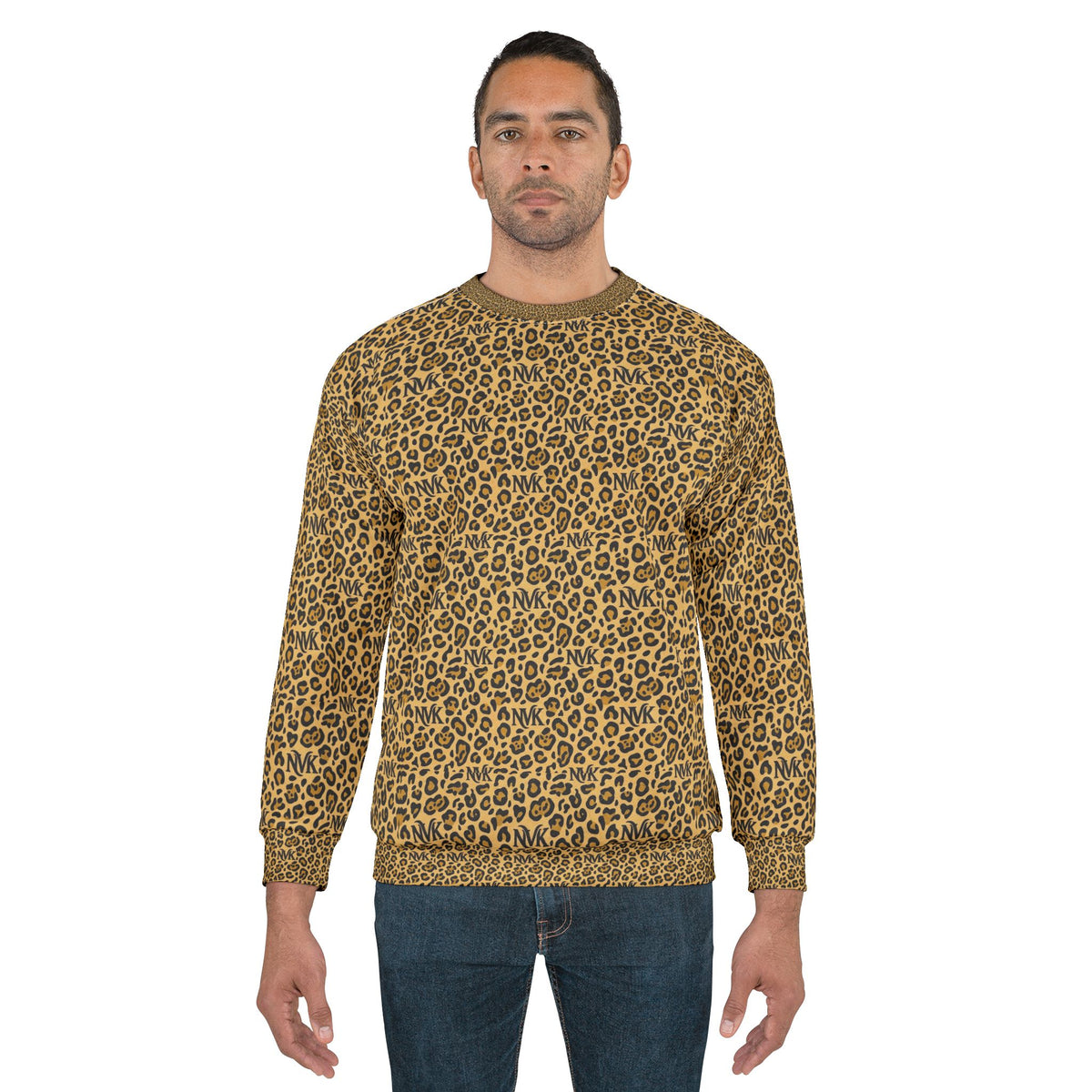 NVK LEOPARD PRINT SWEATSHIRT™ — Unisex AOP Crewneck