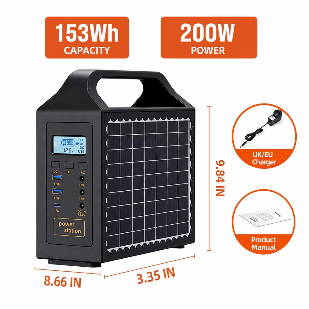 NVK POWER™ Portable Solar Power Station (200W Pro)