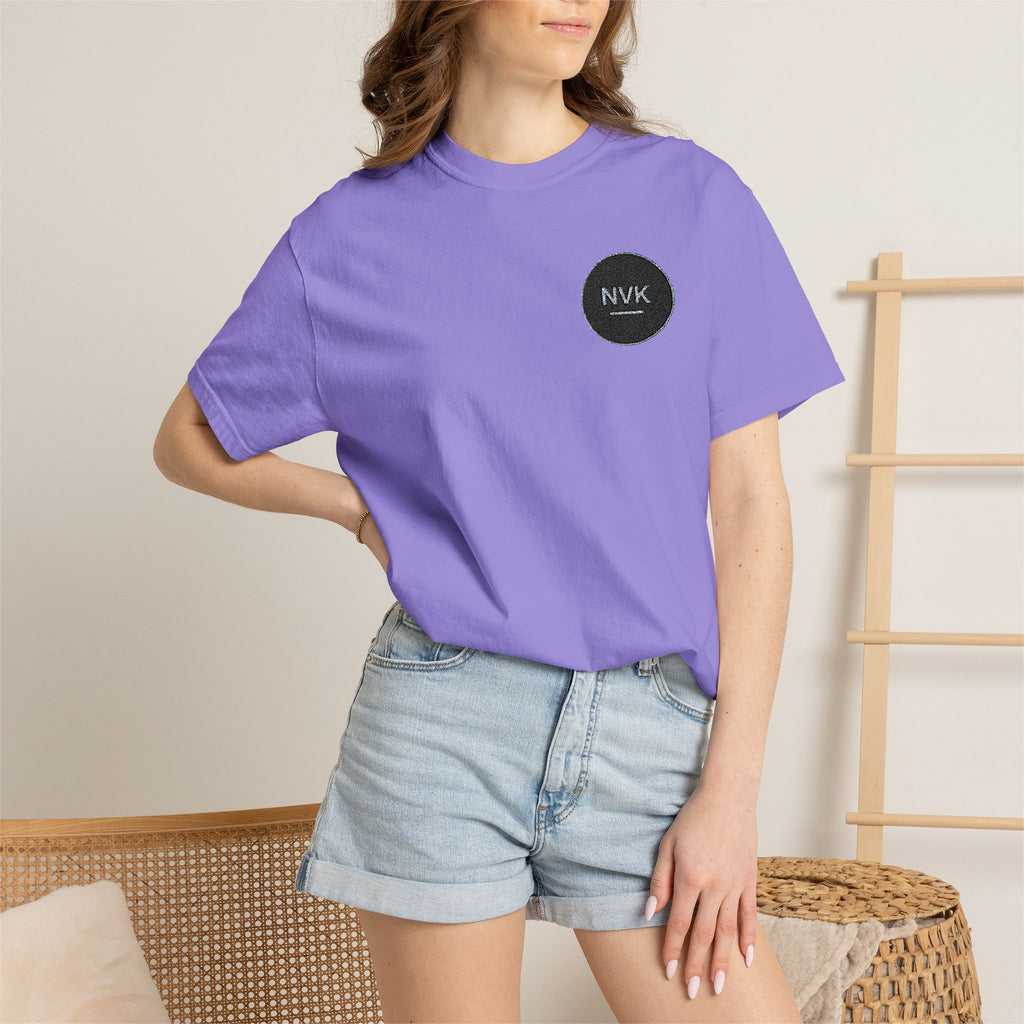 NVK MINIMAL LOGO TEE™ — Heavyweight Garment-Dyed Essential