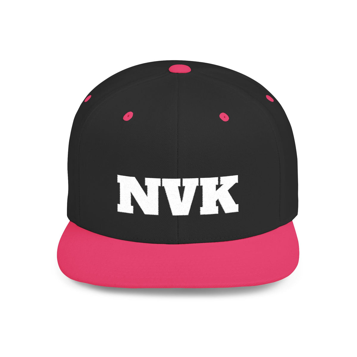 NVK FLAT BILL SNAPBACK™ — Bold Distressed Embroidered Logo