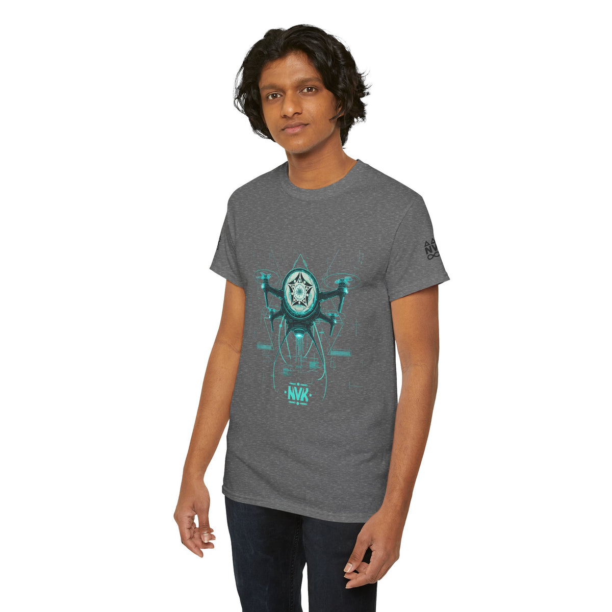 NVK ALIEN DRONE EMBLEM TEE™ — Futuristic Tech Graphic