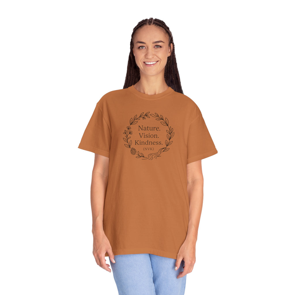 NVK NATURE VISION KINDNESS TEE™ — Floral Wreath Graphic