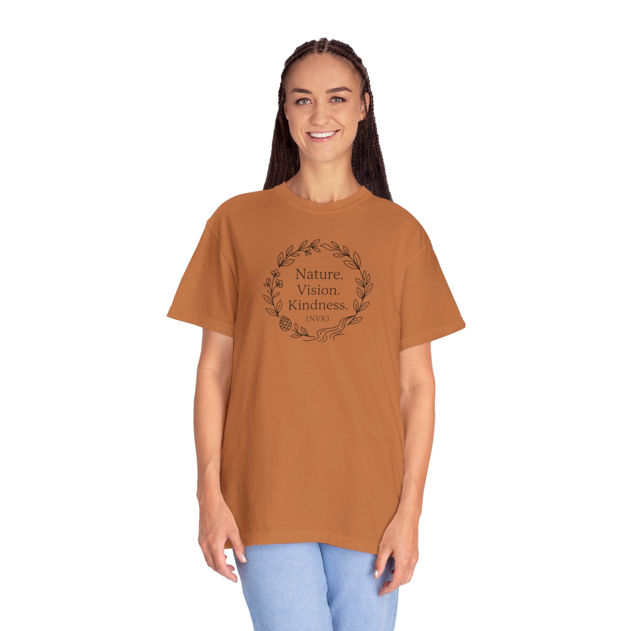 NVK NATURE VISION KINDNESS TEE™ — Floral Wreath Graphic