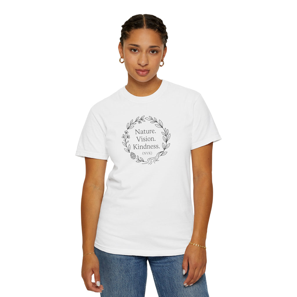 NVK NATURE VISION KINDNESS TEE™ — Floral Wreath Graphic