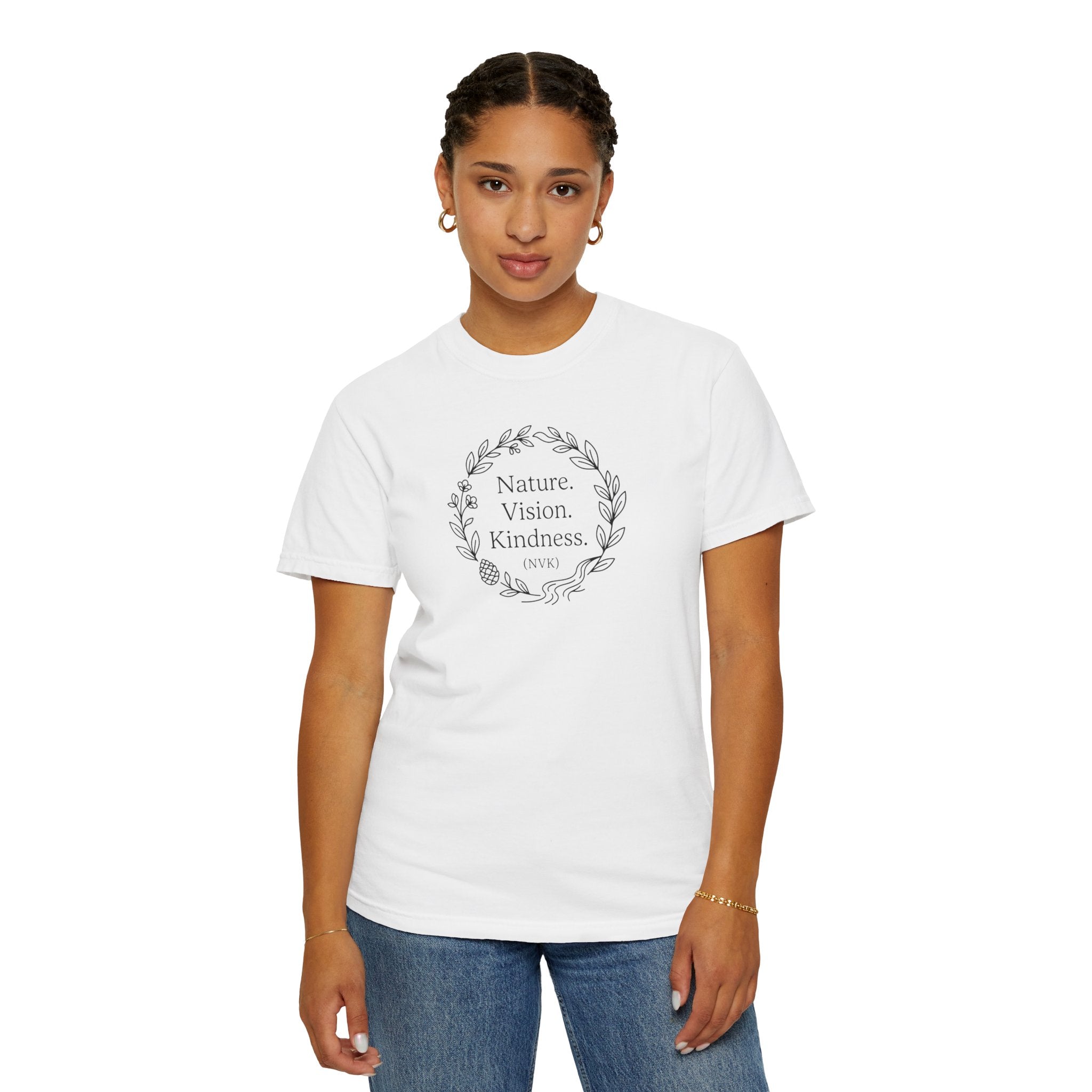 NVK NATURE VISION KINDNESS TEE™ — Floral Wreath Graphic