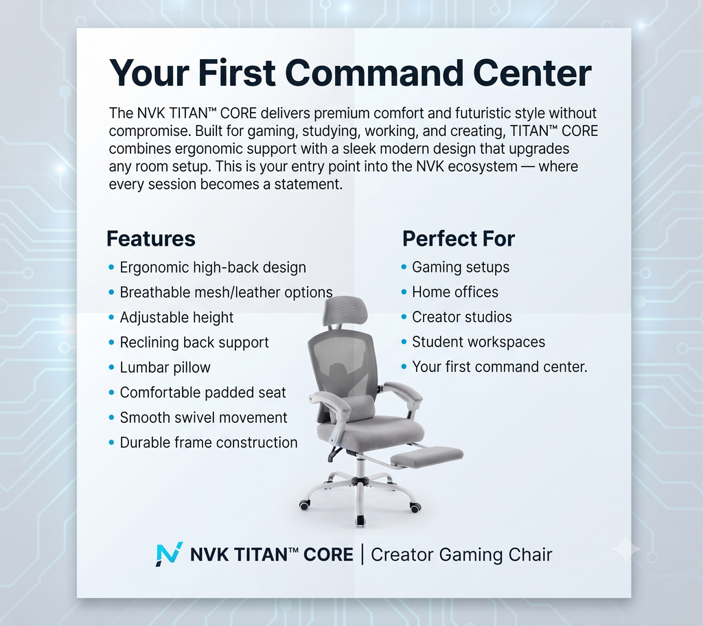 NVK TITAN™ CORE | Creator Gaming Chair