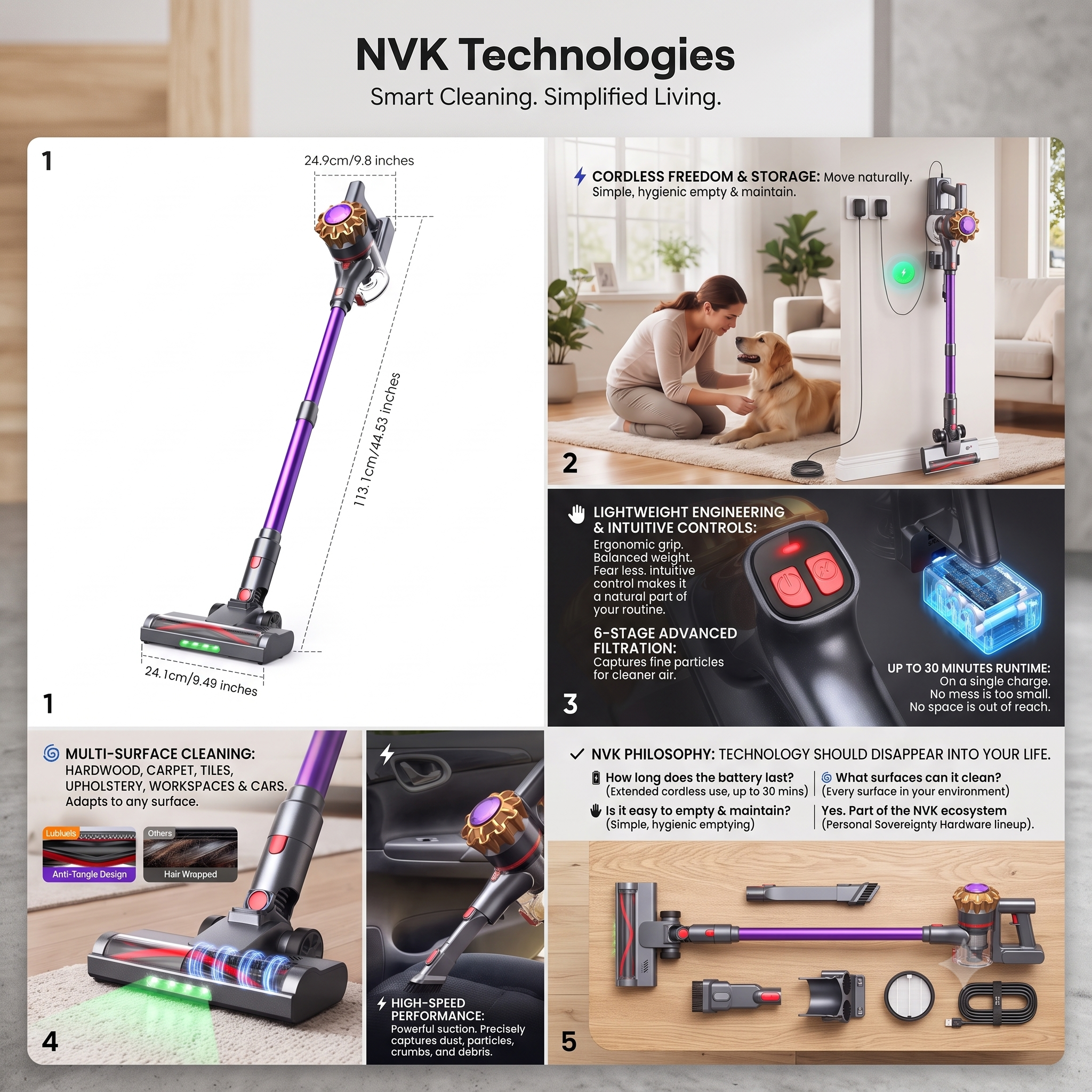 NVK CLEAN™ | Intelligent Cordless Vacuum System